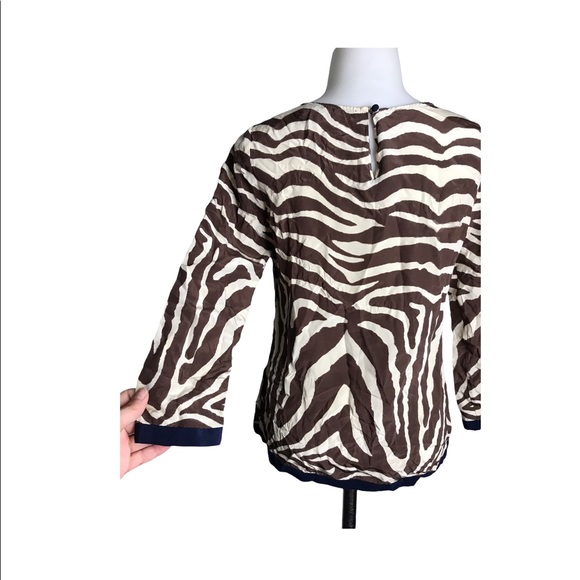 J. Crew | Silk giraffe print blouse half sleeves - Picture 6 of 11